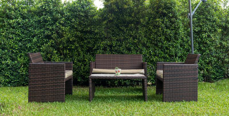 muebles en césped artificial