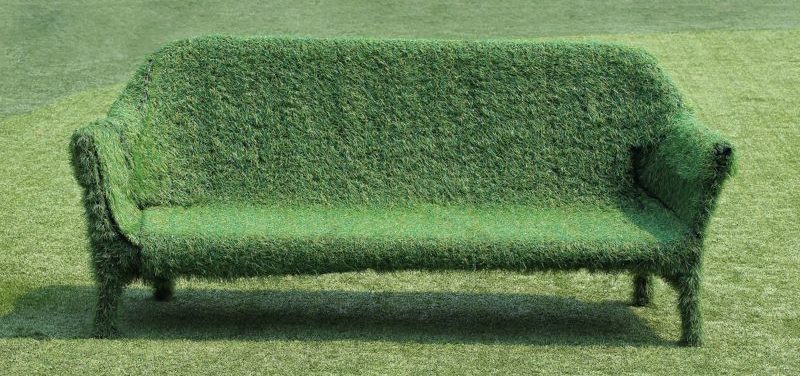 forrar sofá césped artificial